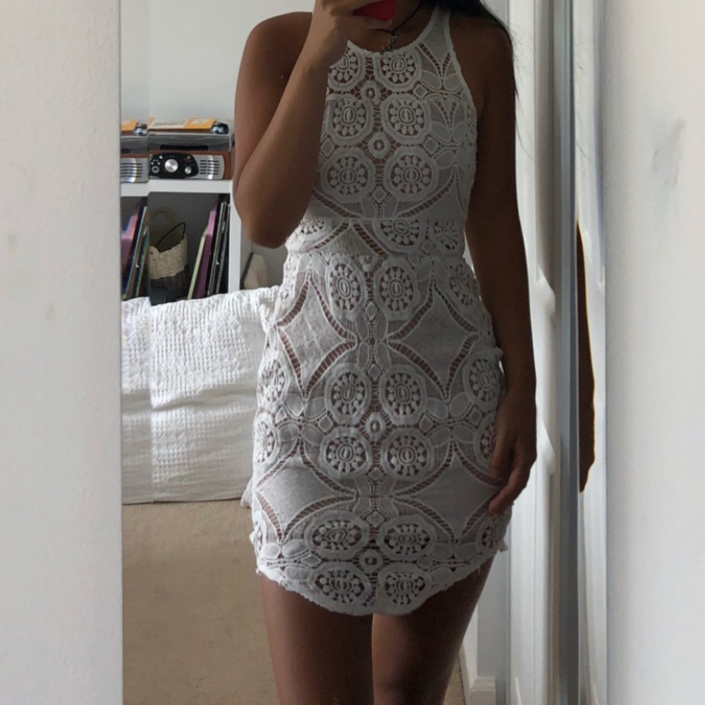 Hello Molly White Lace Dress